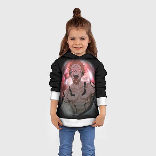 Детская толстовка МАГИЧЕСКАЯ БИТВА SUKUNA / 3D-Белый – фото 4