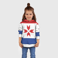 Толстовка-худи детская Мордовия, цвет: 3D-белый — фото 2