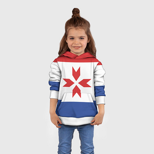 Детская толстовка Мордовия / 3D-Белый – фото 4