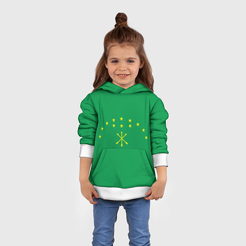 Детская толстовка Адыгея / 3D-Белый – фото 4