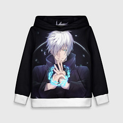 Толстовка-худи детская ГОДЖО САТОРУ GOJO SATORU, цвет: 3D-белый