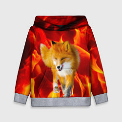 Толстовка-худи детская Fire Fox, цвет: 3D-меланж