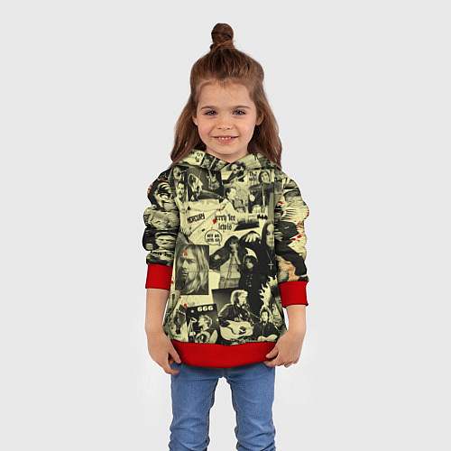 Детская толстовка РОК КУМИРЫ / 3D-Красный – фото 4