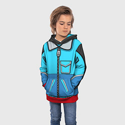 Толстовка-худи детская Куртка, цвет: 3D-красный — фото 2