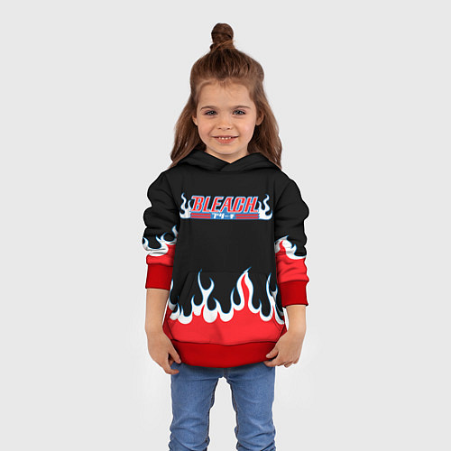 Детская толстовка BLEACH FLAME БЛИЧ ПЛАМЯ / 3D-Красный – фото 4