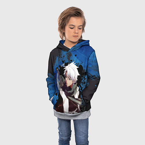 Детская толстовка Тосиро Хицугая Блич / 3D-Меланж – фото 3