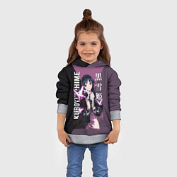 Толстовка-худи детская Черноснежка Kuroyukihime, цвет: 3D-меланж — фото 2