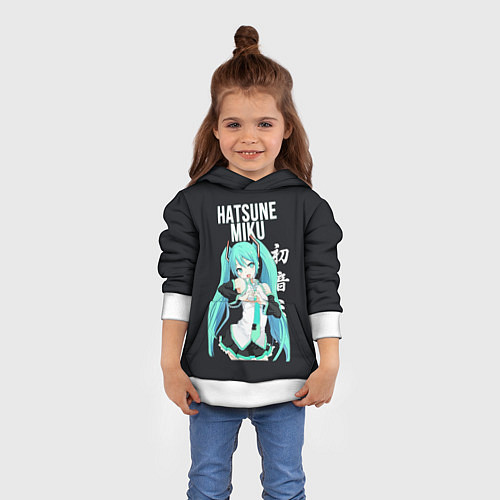 Детская толстовка Hatsune Miku Хацунэ Мику / 3D-Белый – фото 4