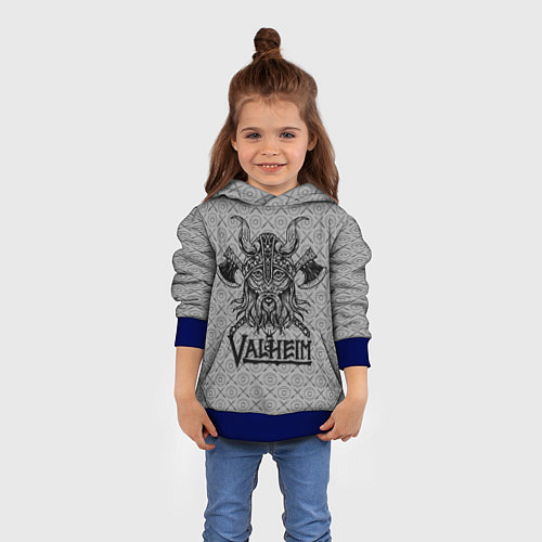 Детская толстовка Valheim Viking dark / 3D-Синий – фото 4