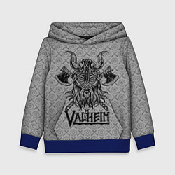 Толстовка-худи детская Valheim Viking dark, цвет: 3D-синий