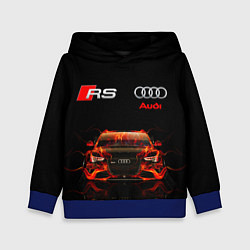 Толстовка-худи детская AUDI RS 5 FIRE АУДИ РС 5, цвет: 3D-синий