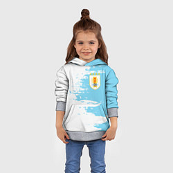 Толстовка-худи детская Сборная Уругвая, цвет: 3D-меланж — фото 2