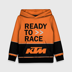 Толстовка-худи детская KTM READY TO RACE Z, цвет: 3D-черный