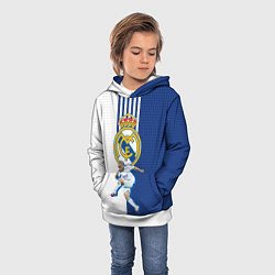 Толстовка-худи детская Роберто Карлос Реал Мадрид, цвет: 3D-белый — фото 2