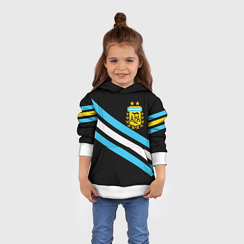 Детская толстовка Сборная Аргентины / 3D-Белый – фото 4
