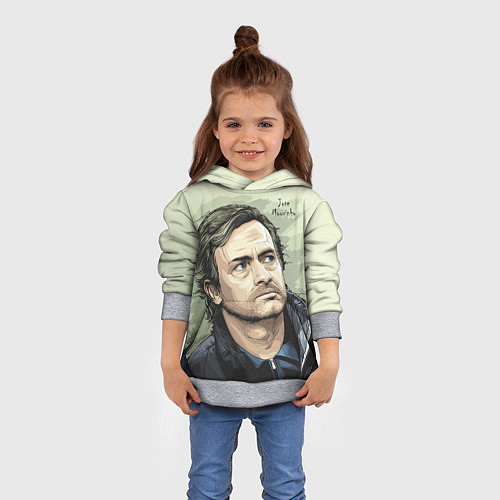 Детская толстовка Размышления о футболе Моуринью / 3D-Меланж – фото 4