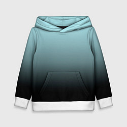 Толстовка-худи детская Black and Blue gradient, цвет: 3D-белый
