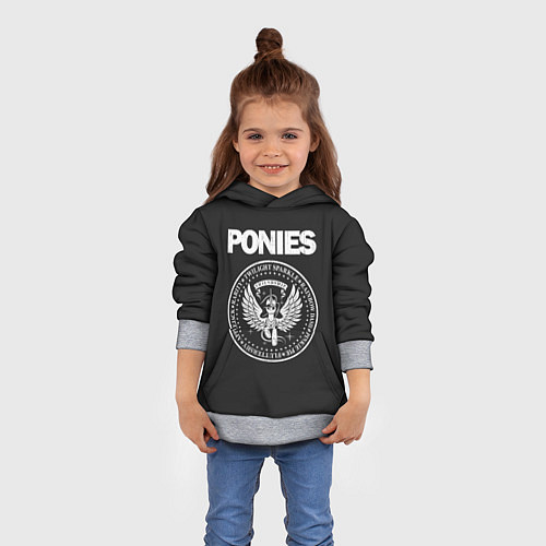 Детская толстовка Pony x Ramones / 3D-Меланж – фото 4