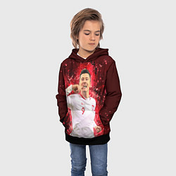 Толстовка-худи детская Lewandowski Левандовски 9, цвет: 3D-черный — фото 2