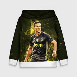 Толстовка-худи детская Cristiano Ronaldo Juventus, цвет: 3D-белый