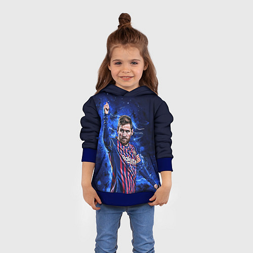 Детская толстовка Lionel Messi Barcelona 10 / 3D-Синий – фото 4