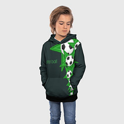 Толстовка-худи детская Star ball, цвет: 3D-черный — фото 2
