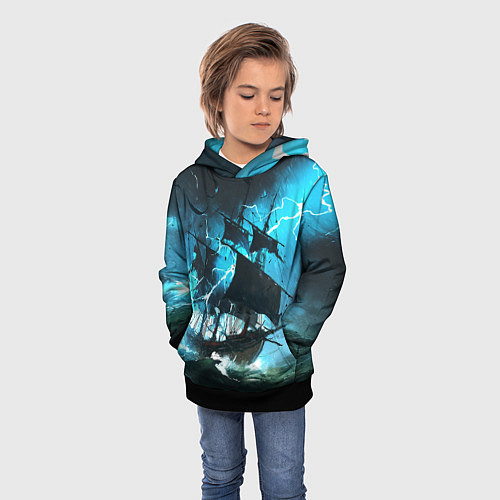 Детская толстовка Летучий голландец / 3D-Черный – фото 3