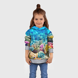 Толстовка-худи детская Риф, цвет: 3D-меланж — фото 2
