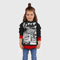 Толстовка-худи детская Initial d, цвет: 3D-красный — фото 2