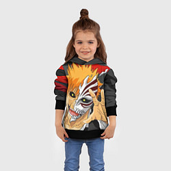 Толстовка-худи детская Bleach, Ичиго Куросаки, цвет: 3D-черный — фото 2