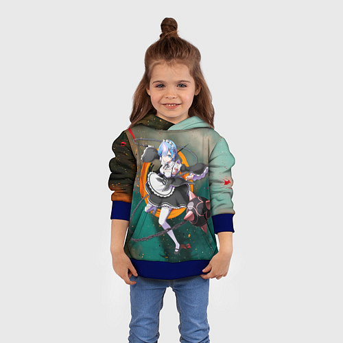 Детская толстовка Rem / 3D-Синий – фото 4