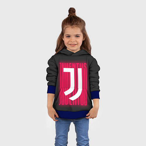 Детская толстовка JUVENTUS ЮВЕНТУС НЕОН / 3D-Синий – фото 4