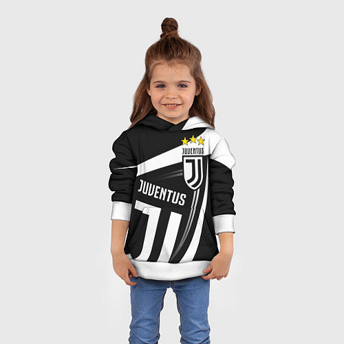 Детская толстовка JUVENTUS ЮВЕНТУС ПОЛОСЫ / 3D-Белый – фото 4