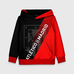 Толстовка-худи детская АТЛЕТИКО МАДРИД ATLETICO, цвет: 3D-красный