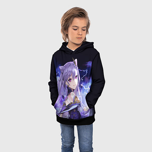 Детская толстовка КЭ ЦИН - Genshin Impact / 3D-Черный – фото 3
