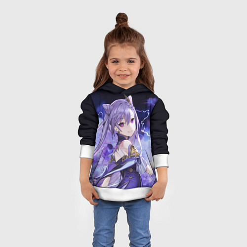 Детская толстовка КЭ ЦИН - Genshin Impact / 3D-Белый – фото 4