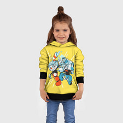 Толстовка-худи детская Cuphead bros, цвет: 3D-черный — фото 2