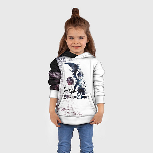 Детская толстовка Чёрный демонический Аста Либе / 3D-Белый – фото 4