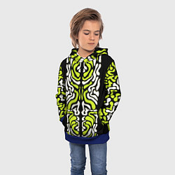Толстовка-худи детская УФО УЗОР, цвет: 3D-синий — фото 2