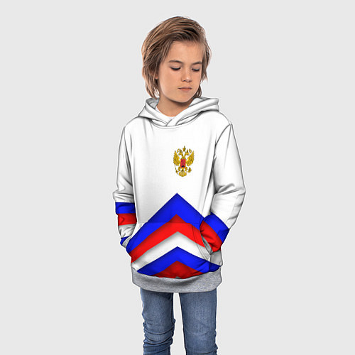 Детская толстовка РОССИЯ ФОРМА АБСТРАКТНЫЙ / 3D-Меланж – фото 3