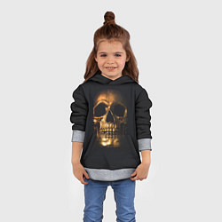Толстовка-худи детская Golden Skull, цвет: 3D-меланж — фото 2