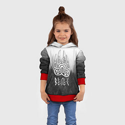 Толстовка-худи детская ВЕЛЕС туманный лес, цвет: 3D-красный — фото 2