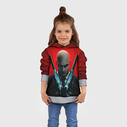 Детская толстовка Agent here / 3D-Меланж – фото 4
