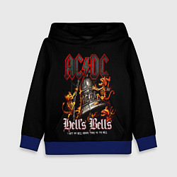 Толстовка-худи детская ACDC Hells Bells, цвет: 3D-синий