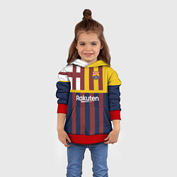 Толстовка-худи детская BARCELONA FC БАРСЕЛОНА ФК BARCA, цвет: 3D-красный — фото 2