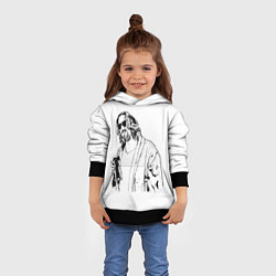Толстовка-худи детская Большой Лебовски Big Lebowski, цвет: 3D-черный — фото 2