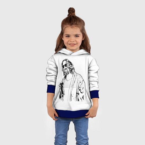 Детская толстовка Большой Лебовски Big Lebowski / 3D-Синий – фото 4