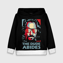 Толстовка-худи детская The Dude Abides Лебовски, цвет: 3D-белый