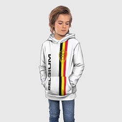 Толстовка-худи детская СБОРНАЯ БЕЛЬГИИ, цвет: 3D-белый — фото 2