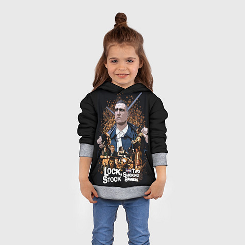 Детская толстовка Карты, деньги, два ствола / 3D-Меланж – фото 4